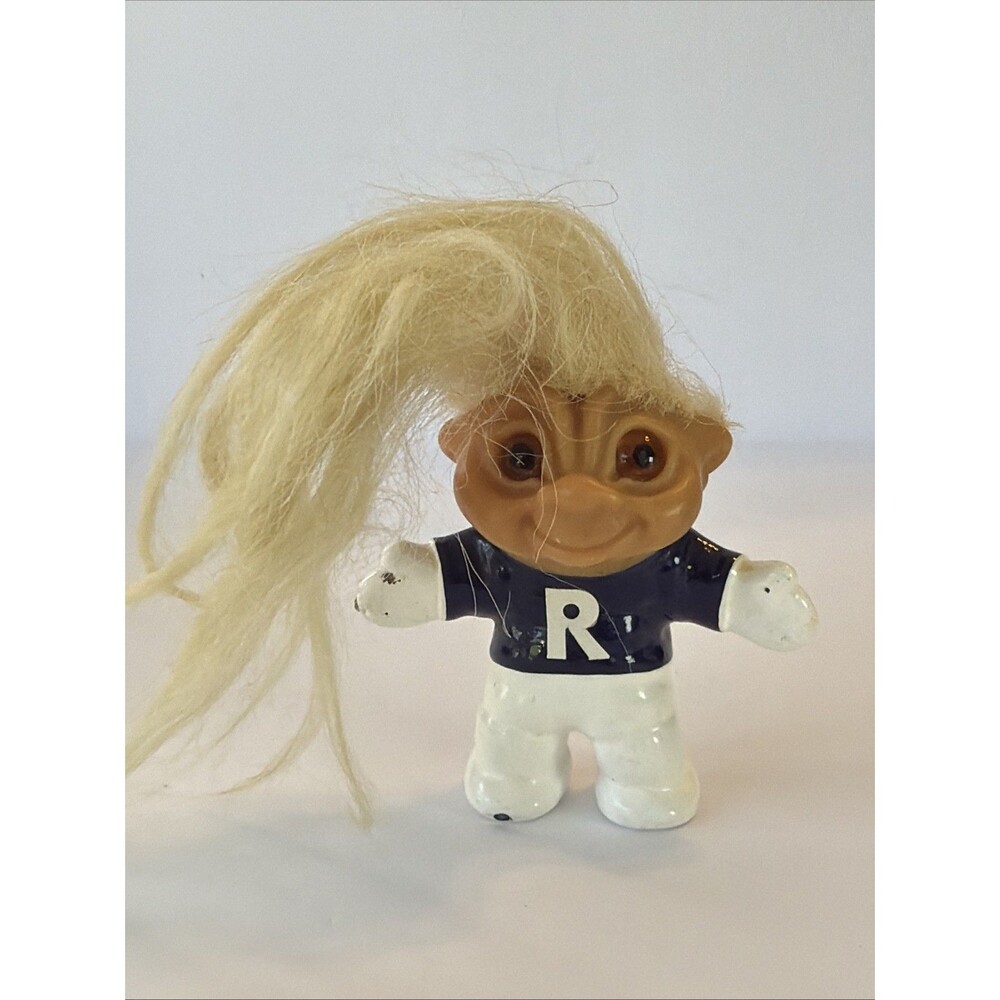 Rare Vintage 1960s Dam Troll Doll Letter R On Chest Cheerleader Eskimo Football